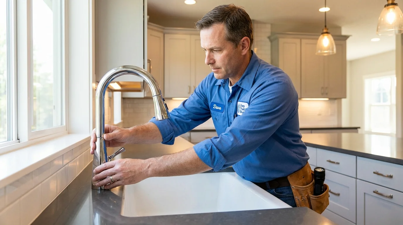 Kitchen faucet installation by Johns Plumbing LLC in Country Club Hills